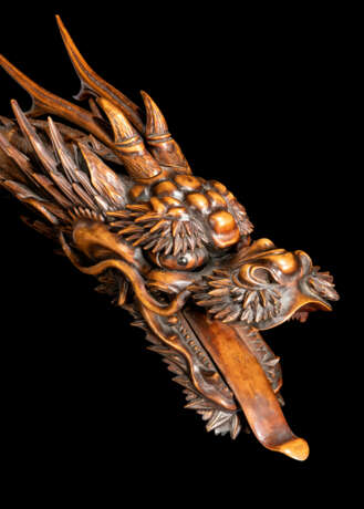 A JAPANESE BOXWOOD LARGE ARTICULATED DRAGON - фото 10
