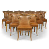 A SET OF TEN MODERN OAK `CASINO` DINING-CHAIRS - фото 1