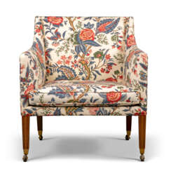 A GEORGE III-STYLE STAINED BEECH ARMCHAIR