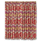 TWO VINTAGE SILK IKAT CURTAINS - photo 1