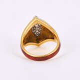 Enamel Diamond Ring - фото 3