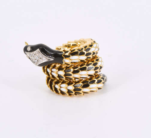 Snake Diamond Ring - photo 1