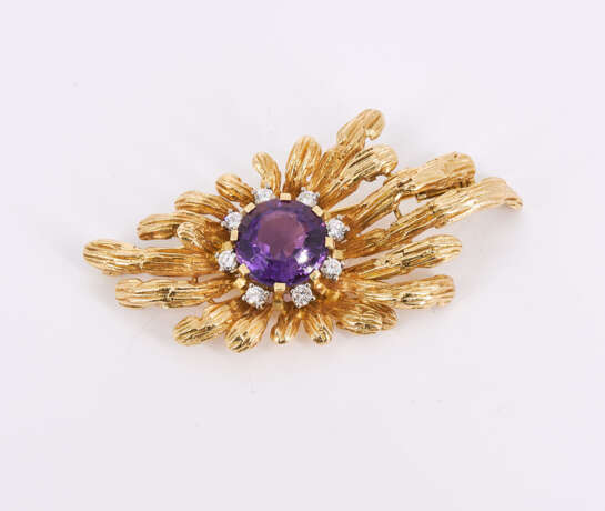 Amethyst Diamond Brooch - Foto 1