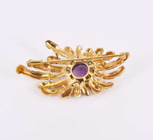 Amethyst Diamond Brooch - photo 3