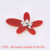 Coral Diamond Brooch - photo 1