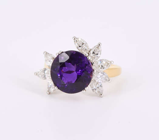 Amethyst Diamond Ring - Foto 1