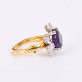 Amethyst Diamond Ring - photo 4