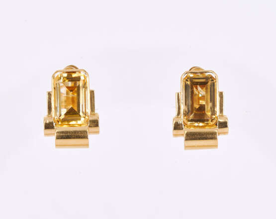 Citrine Ear Clips - фото 1