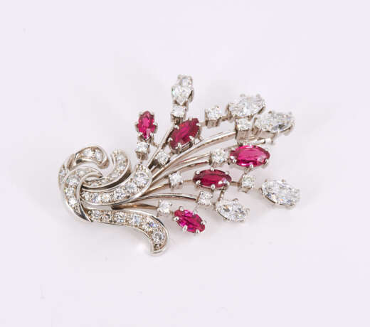 Ruby Diamond Brooch - photo 1