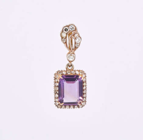 Amethyst Diamond Pendant - Foto 1