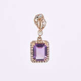 Amethyst Diamond Pendant - photo 1