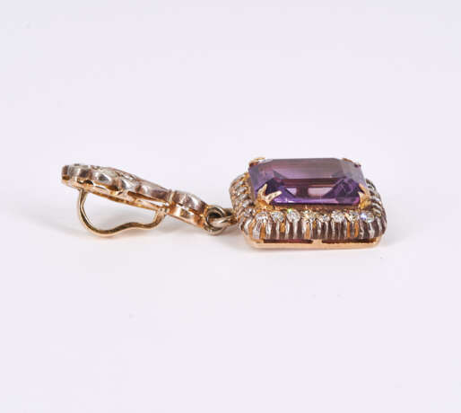 Amethyst Diamond Pendant - photo 2