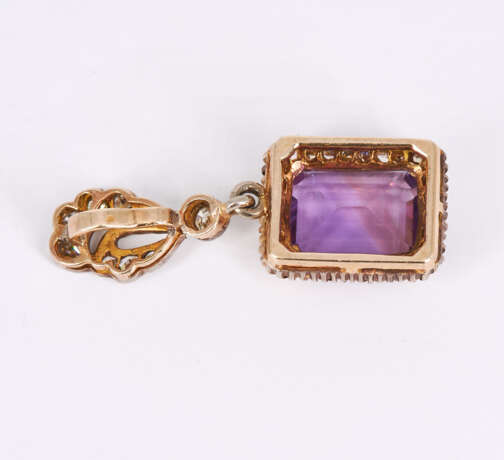 Amethyst Diamond Pendant - Foto 3