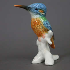 Figur "Eisvogel auf Ast" - Goebel, Keramik, pol