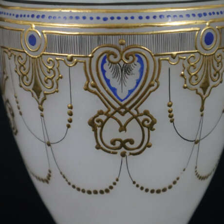Vase - Böhmen, Ende 19. Jh./um 1900, opakweißes - Foto 6