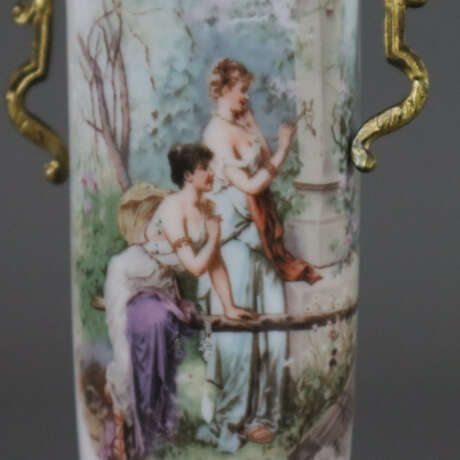 Zwei Ziervasen - um 1900, Porzellan/Keramik mit - photo 8