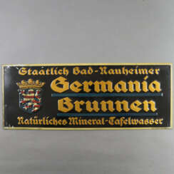 Germania Brunnen-Werbeschild - um 1900/10, Blec