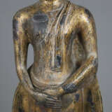 Stehende Buddhafigur - Thailand, Bronze mit Res - Foto 4