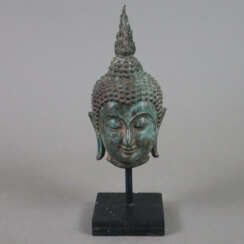 Buddhakopf im Sukhothai-Stil - Thailand, Bronze