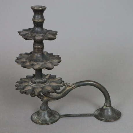 Aarti-Öllampe - Indien, vor 1900, ritueller Leu - Foto 1