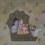 Pichhwai mit fein gemalter Darstellung des Rasa - photo 4