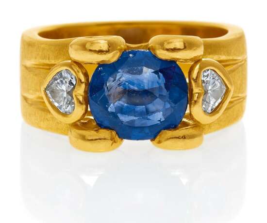 Saphir-Diamant-Ring - Foto 1