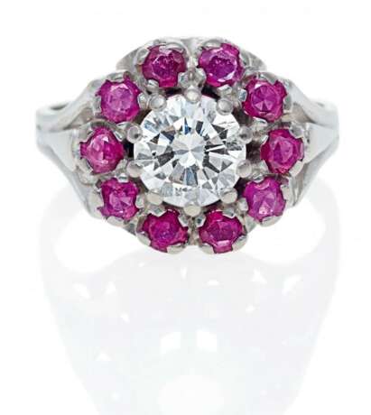 Rubin-Diamant-Ring - Foto 1