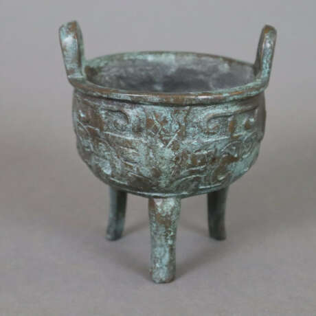 Weihrauchbrenner vom Typ 'ding' - China, Bronze - Foto 1