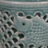 Pinselbecher - China, 20. Jh., Keramik mit bläu - Foto 2
