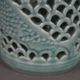 Pinselbecher - China, 20. Jh., Keramik mit bläu - Foto 3