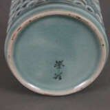 Pinselbecher - China, 20. Jh., Keramik mit bläu - Foto 6