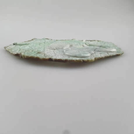 Ausgefallene Jadeplakette - China, grünliche, g - фото 4