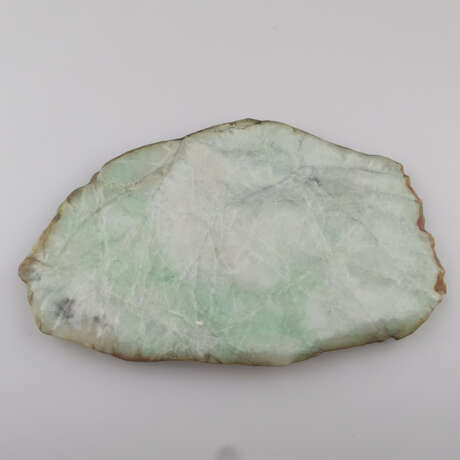 Ausgefallene Jadeplakette - China, grünliche, g - Foto 5
