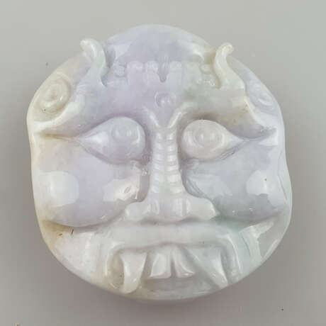 Gürtelschnalle - gräulich weiße Jade mit partie - Foto 1