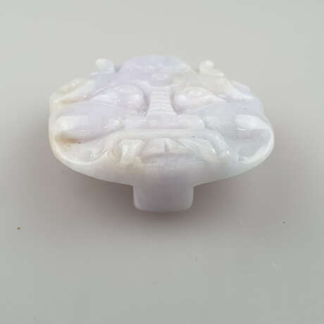 Gürtelschnalle - gräulich weiße Jade mit partie - фото 2