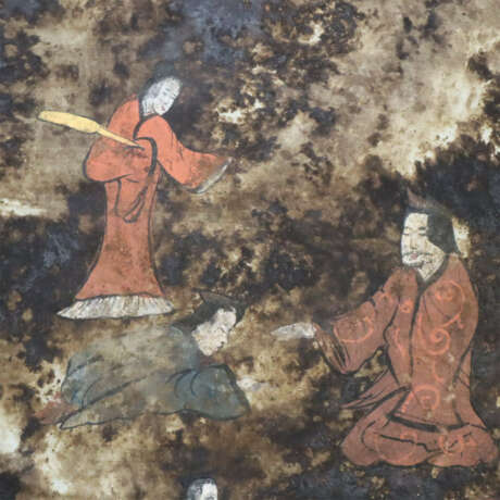 Alte chinesische Seidenmalereien - 3-tlg, Tempe - Foto 5