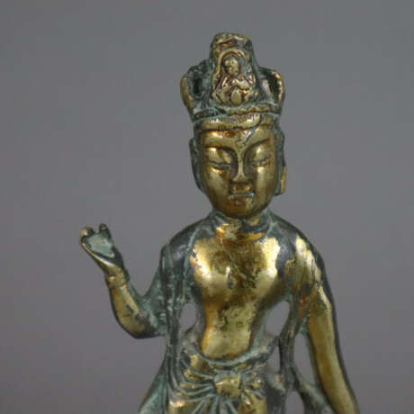 Kleine Bronze des Kannon - Japan, Bronze mit Ve - Foto 2