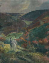 Grahn, C. - Talansicht mit Repoussoir-Figurenpa