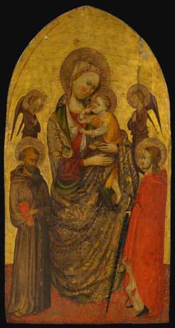 Madonna mit Kind von zwei Engeln angebetet und den Heiligen Franziskus von Assisi und Julianus - photo 2