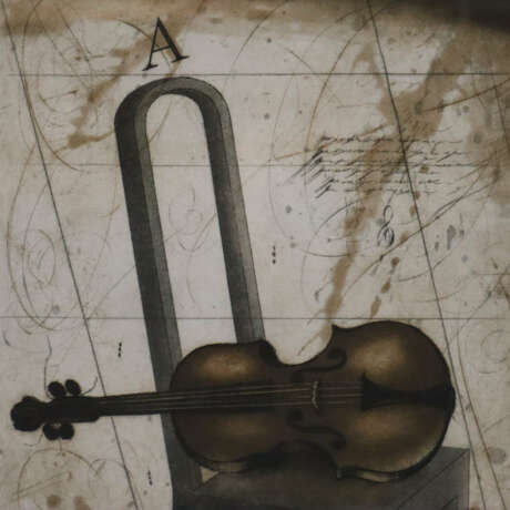 Nolte, Udo (*1950) - Komposition mit Geige, Far - photo 3