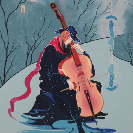 Rothman, Zina (*1944) - Cellospieler, Farbserig - Foto 4