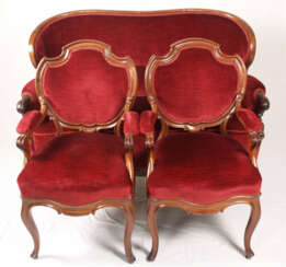 Louis-Philippe-Sofa und zwei Sessel - Dekorativ