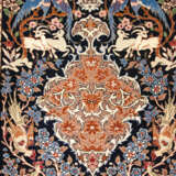 Orientteppich - Wolle und Seide, blaugrundig, z - Foto 4