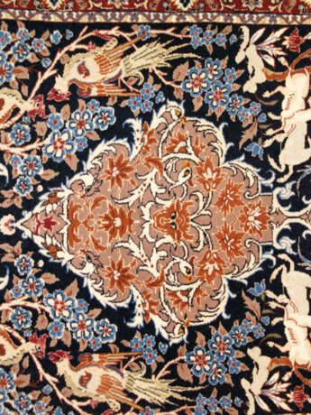 Orientteppich - Wolle und Seide, blaugrundig, z - Foto 9