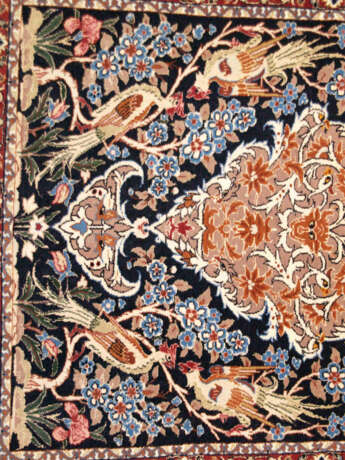 Orientteppich - Wolle und Seide, blaugrundig, z - Foto 11