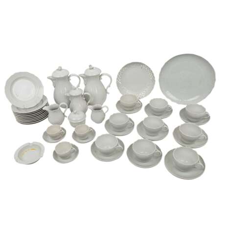 MEISSEN coffee and mocha service 'New cutout white', 20th c. - фото 1