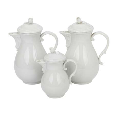 MEISSEN coffee and mocha service 'New cutout white', 20th c. - фото 8