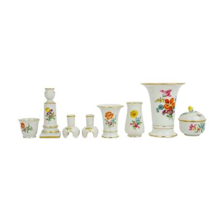 MEISSEN 78-piece coffee and mocha service 'Colorful Flowers', 1st and 2nd choice, 20th century. - фото 4