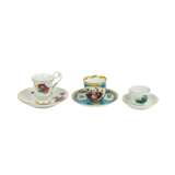 MEISSEN 6-piece set of cups and saucers, 1st and 2nd choice, 19th/20th century: - photo 2