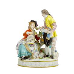 MEISSEN Love group with birdcage, 20th c.